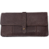 portefeuille marron en cuir façon python